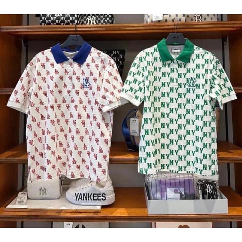 Áo thun Polo MLB Monogram 2023 Unisex chính hãng full tag