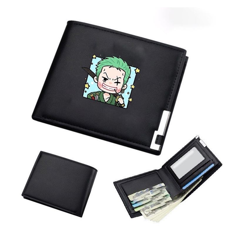Ví da cầm tay nam nữ in hình ONE PIECE ver Vuông xinh xắn tiện lợi anime chibi