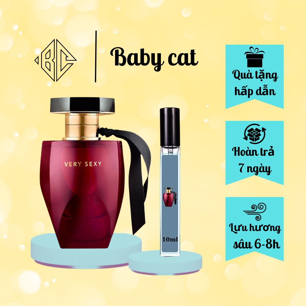 Nước hoa nữ Victoria's Secret Very Sexy dùng thử chiết 10ml nhẹ nhàng thanh lịch quyến rũ