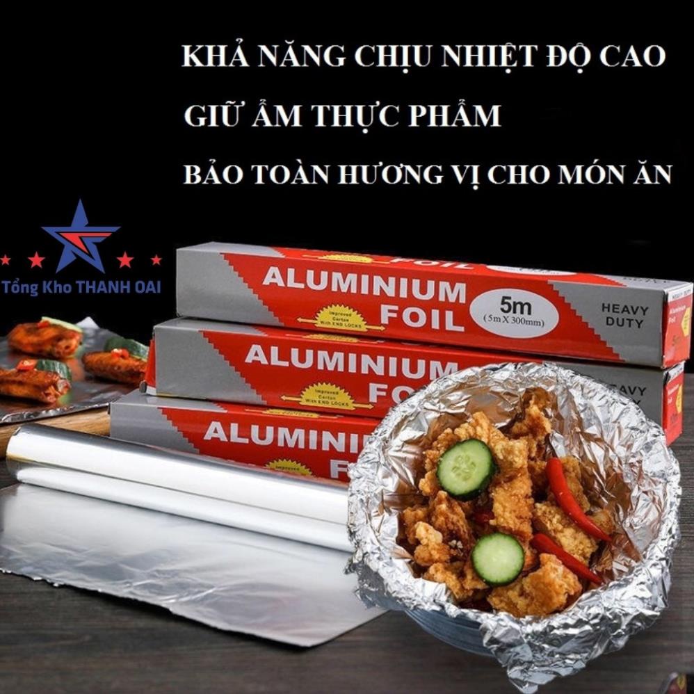 Giấy bạc nướng thực phẩm nồi chiên không dầu nướng thịt cách nhiệt bọc thức ăn