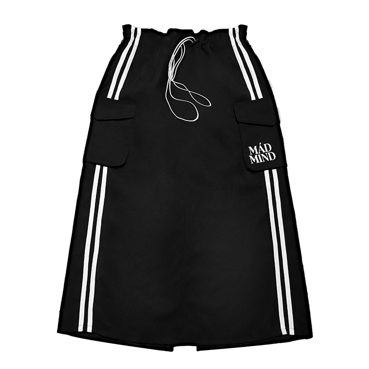 Madmind® Chính Hãng - Váy Dài Phối 2 Sọc Có Túi Hộp Madmind 2 Stripe Pocket Long Skirt