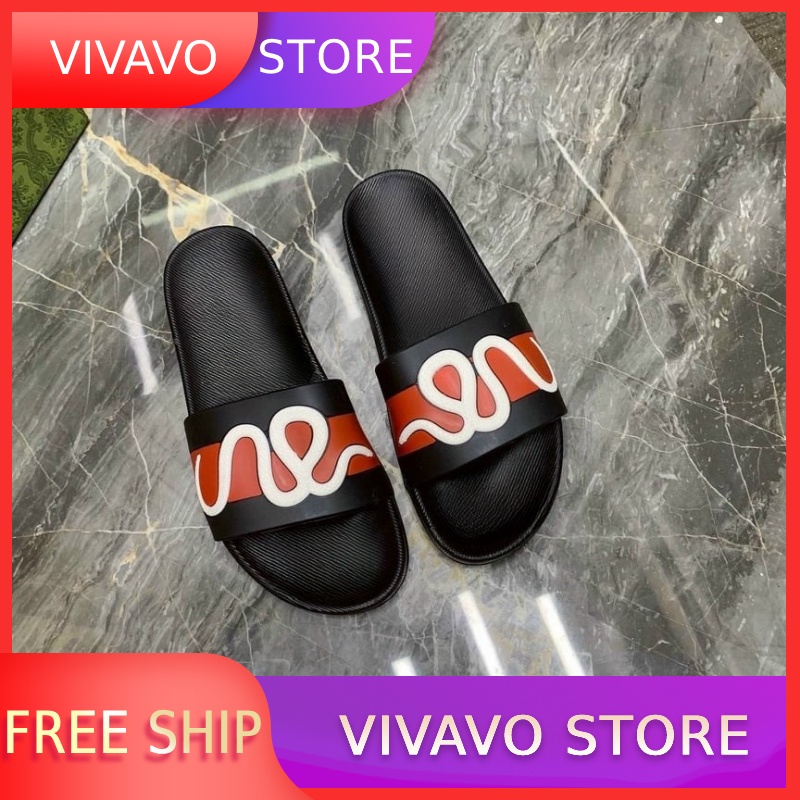 Dép nam nữ quai ngang logo rắn đẳng cấp 2023