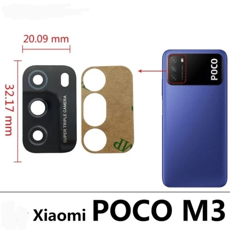 Kính camera Xiaomi Poco M3/M3 pro