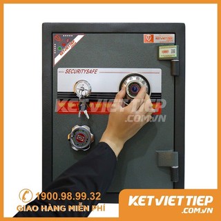 Két sắt VIỆT TIỆP K51BL khóa cơ màu xám 55kg ( bảo hành 5 năm )
