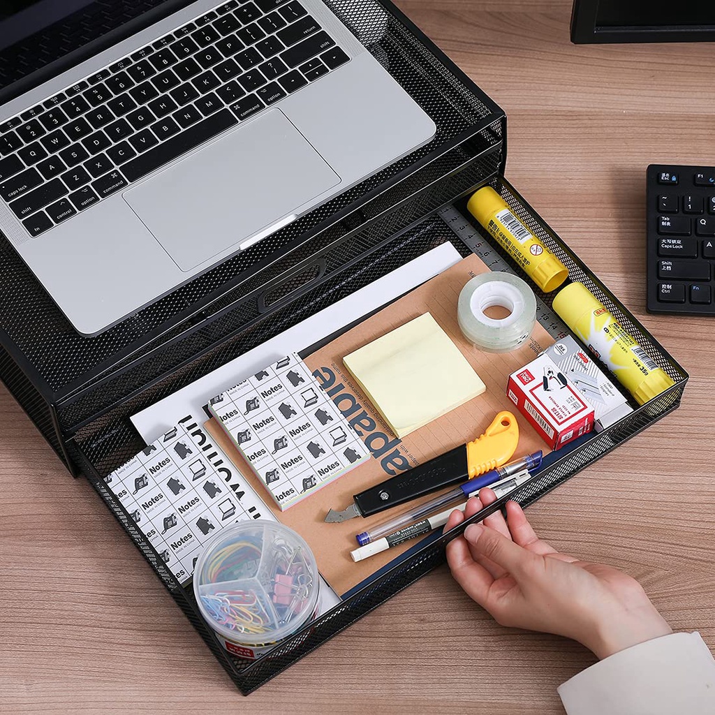 Bàn Kê Màn Hình Kiêm Hộc Tủ 2 Tầng 2in1 Thép Tản Nhiệt Máy Tính PERSONAL DESIGN 🖥🖥