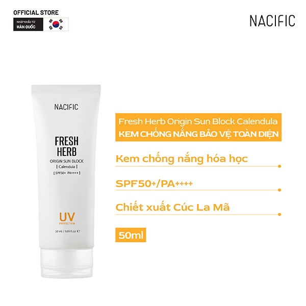 Kem chống nắng Nacific Fresh Herb Origin Sun Block Calendula 50ml