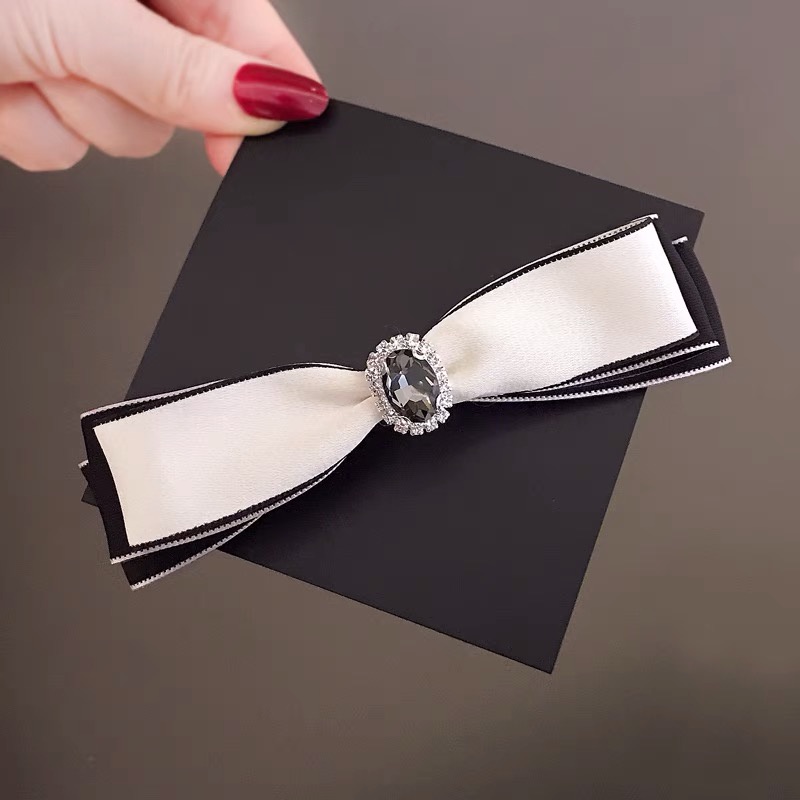 Kẹp Tóc Nơ Đính Đá Phong Cách Thời Trang Cho Nữ