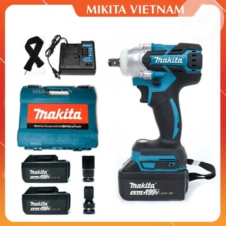 [TẶNG BỘ ĐẦU KHẨU & VÍT] Máy Siết Bulong Không Chổi Than Makita 199V - 2 Pin 10 Cell - Máy Bắt Vít, mở ốc cao cấp