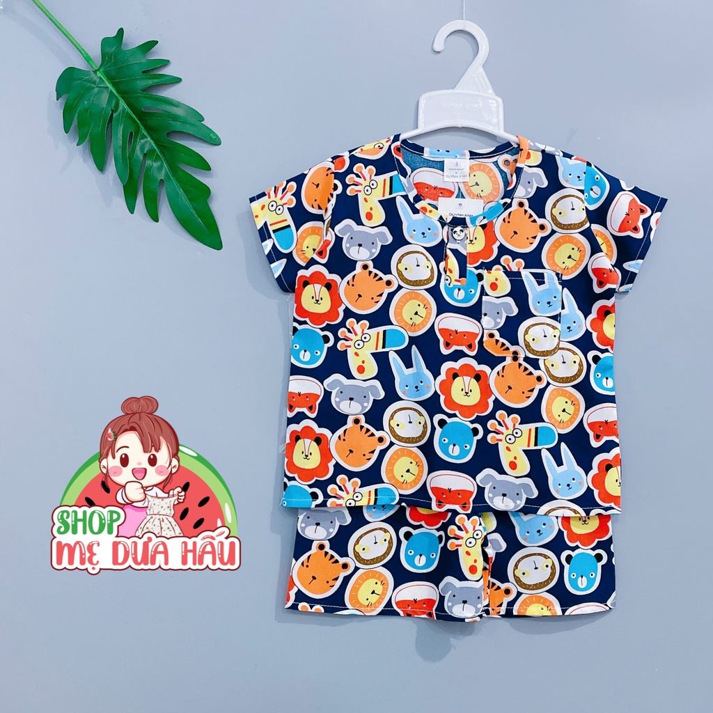Bộ quần áo bé trai, bộ tole đùi bé trai chất lanh mềm, mịn mát 8-32kg shop mẹ dưa hấu