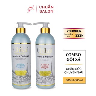 Dầu gội & dầu xả chăm sóc tóc chuyên sâu chikai 800ml