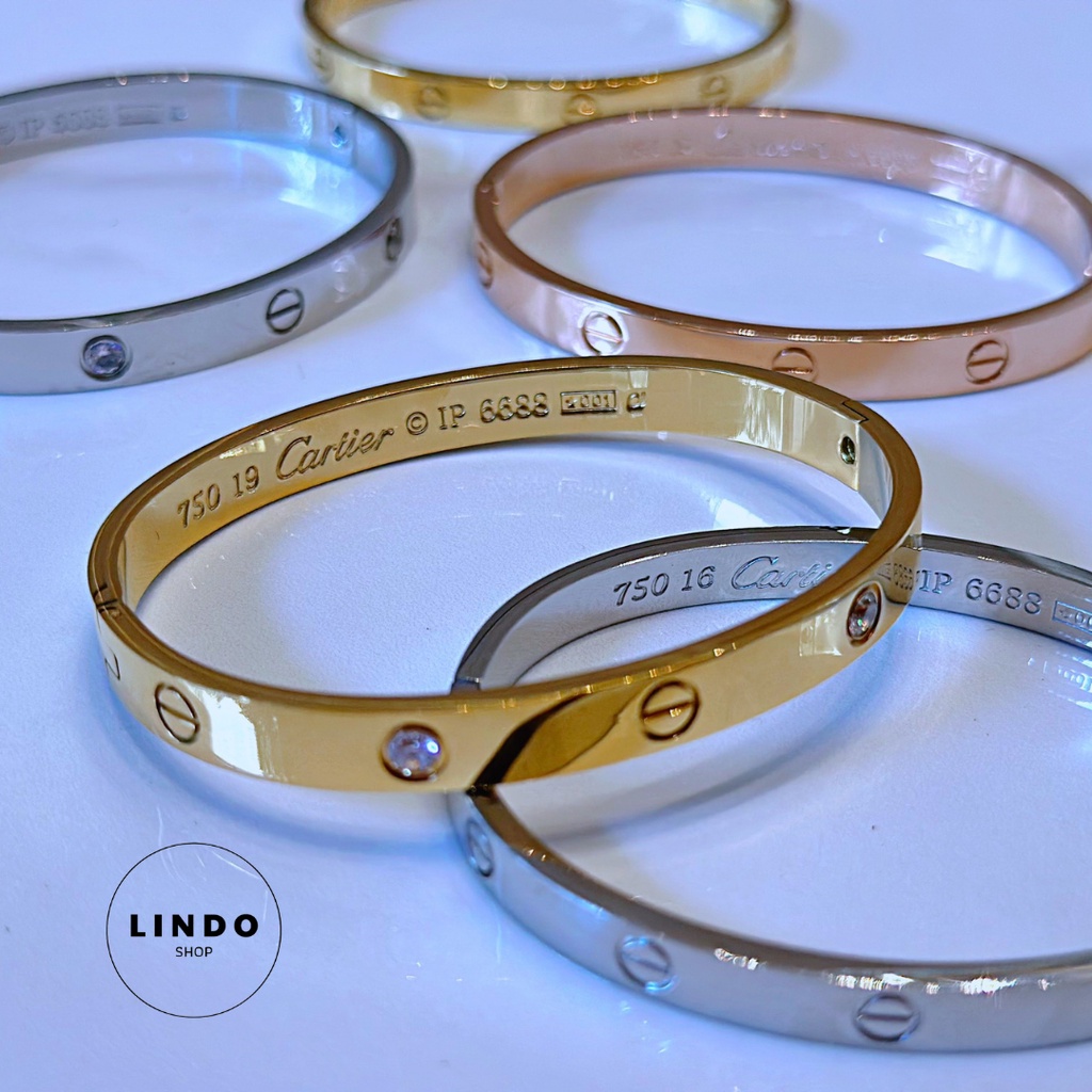 Vòng tay Titan LINDO - Vòng tay không đen, không gỉ, hình Ovan, màu vàng, bạc, vàng hồng, có size