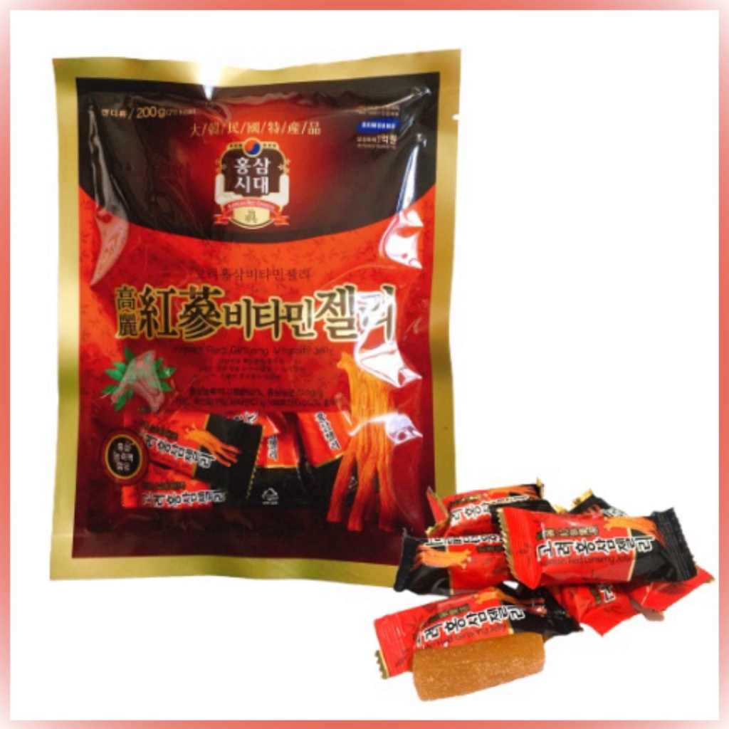 Kẹo hồng sâm dẻo hàn quốc chính hãng gói 200gr