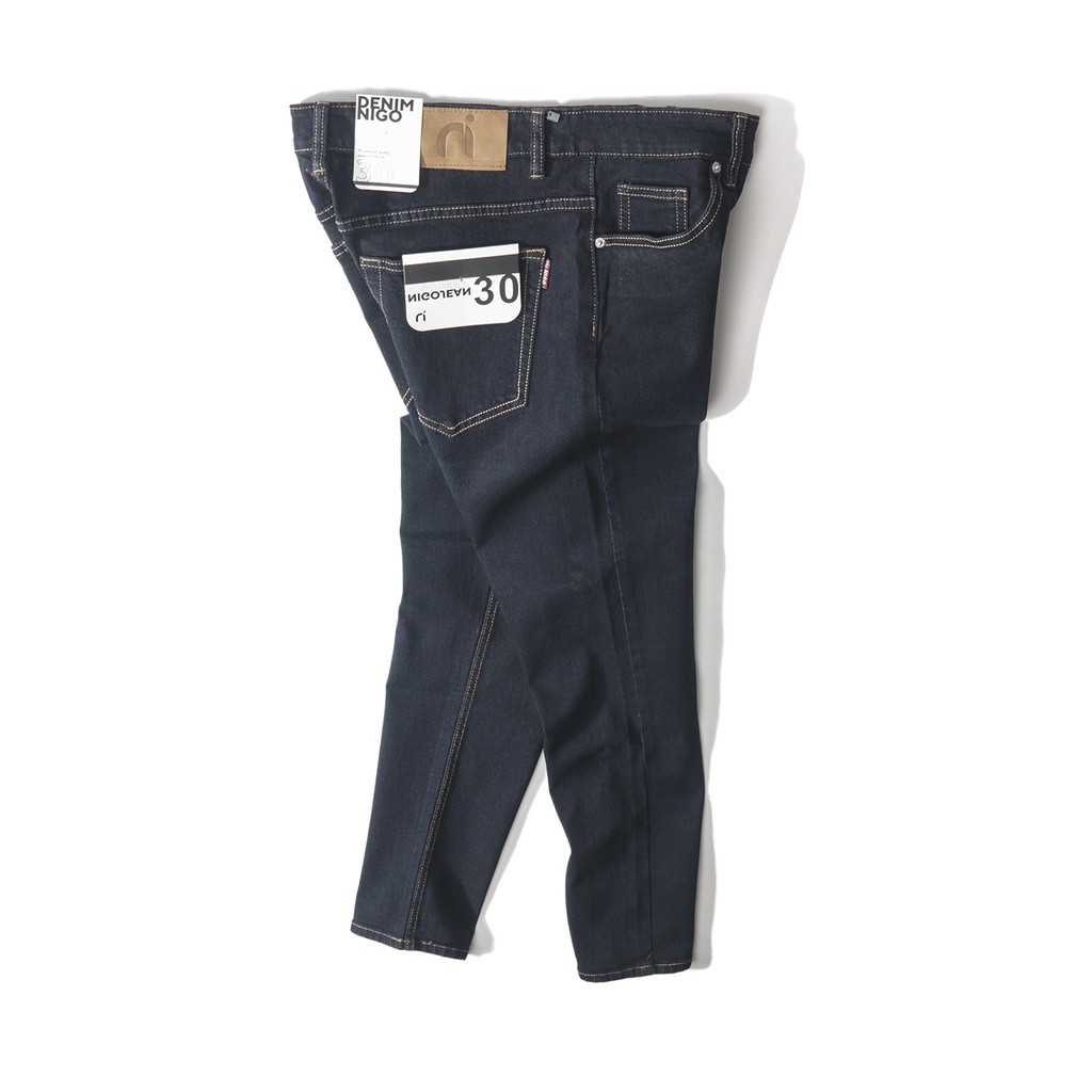 Quần jean nam skinny tape QJ06 Nigo ống ôm màu xanh navy co dãn ống ôm cao cấp