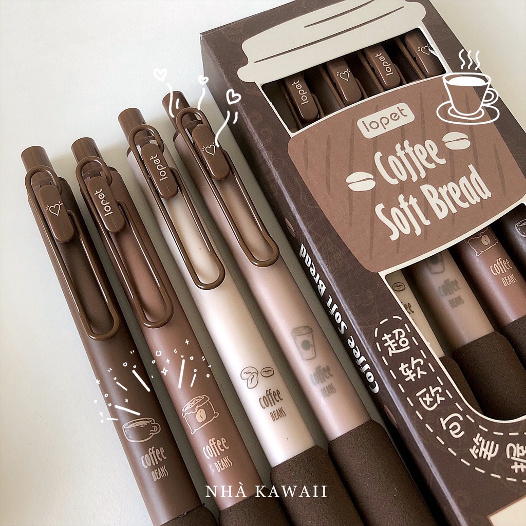 Set bút gel bấm mực đen các loại Umei, Mura siêu cute