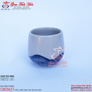 Cốc sứ không quai men rạn cổ