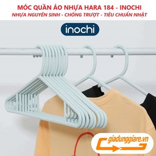 Mắc áo Hara 184 Inochi (Lốc 10 Cái) móc quần áo nhựa nguyên sinh (Tùy chọn mầu) - giadunggiare.vn