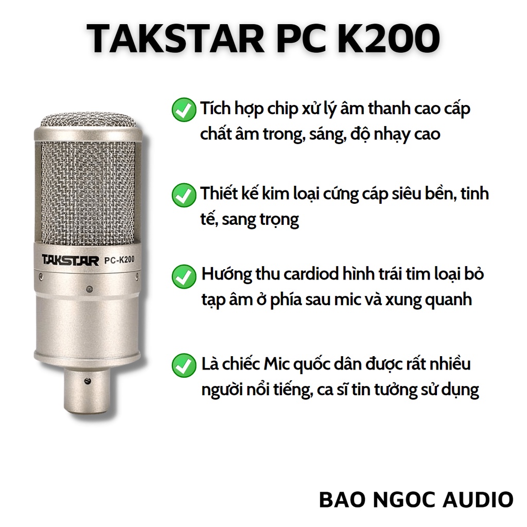 Mic Livestream | Micro thu âm Sound Card XOX K10 2020 & Mic TAKSTAR PC K200 Hát Livestream Chuyên Nghiệp, Giá Rẻ | BigBuy360 - bigbuy360.vn