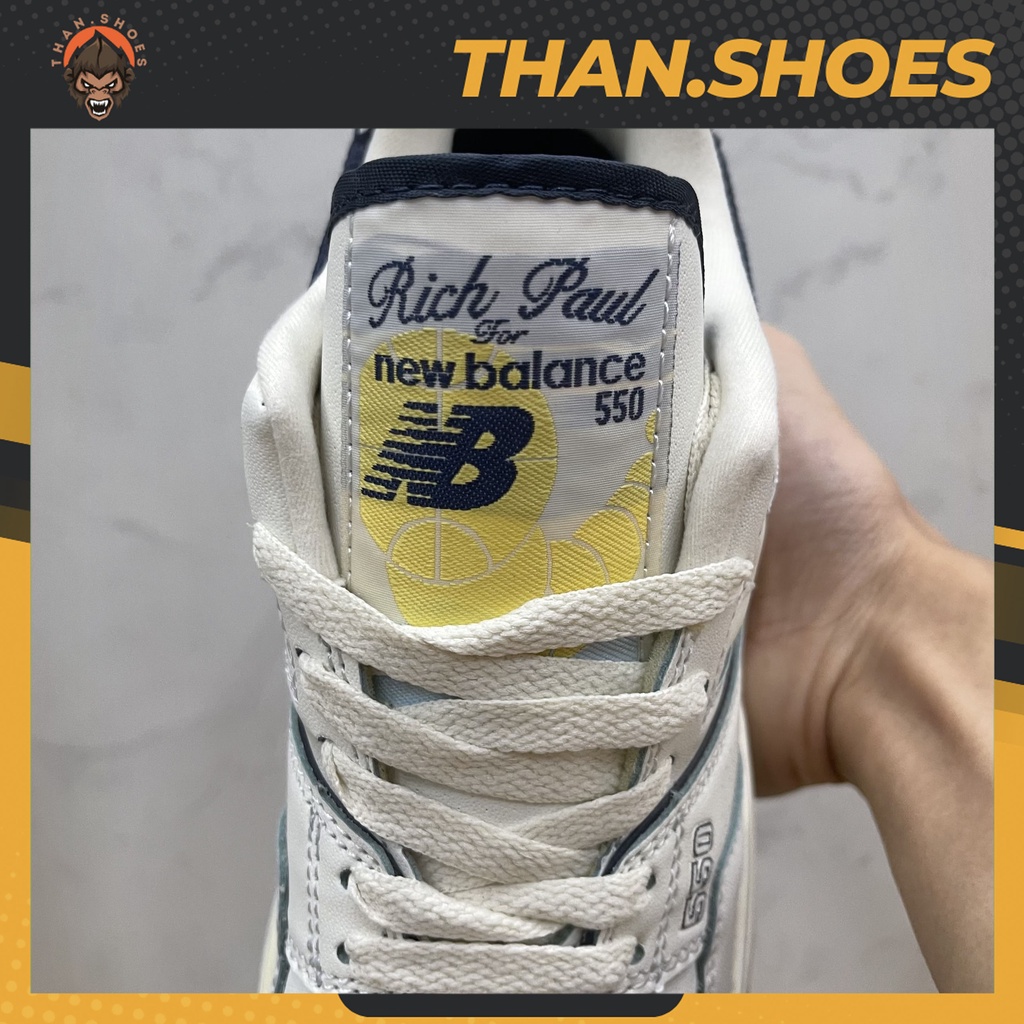 Giày New Balance 550 Rich Paul, NB 550 Xanh Kem - Than.Shoes