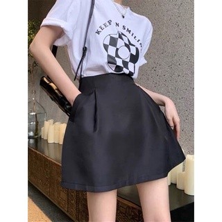 Chân váy dáng a chất tafta xịn cao cấp có bigsize, chân váy lưng cao phối túi thật cem028