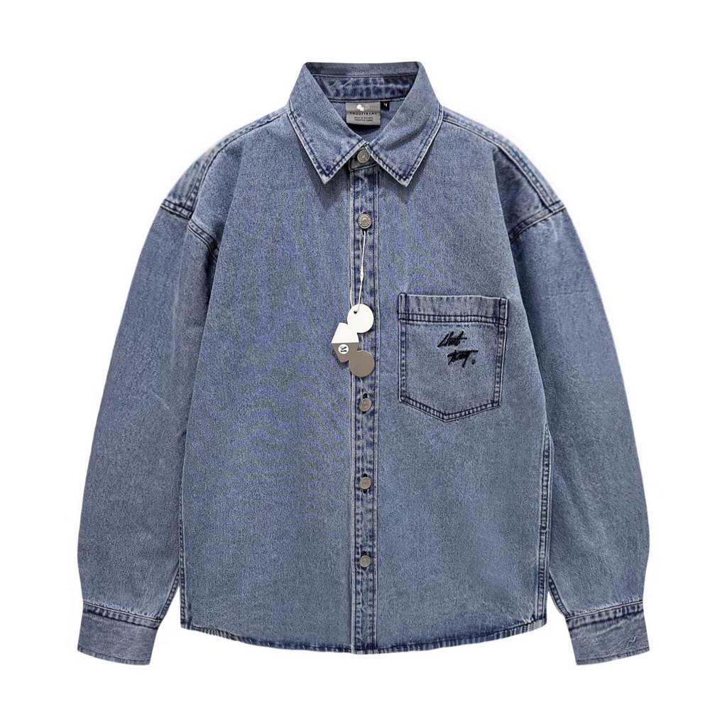 SƠ MI DENIM xanh nhạt - Khoác Jean CHUOT TRANG