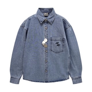 Áo sơ mi denim chuot trang