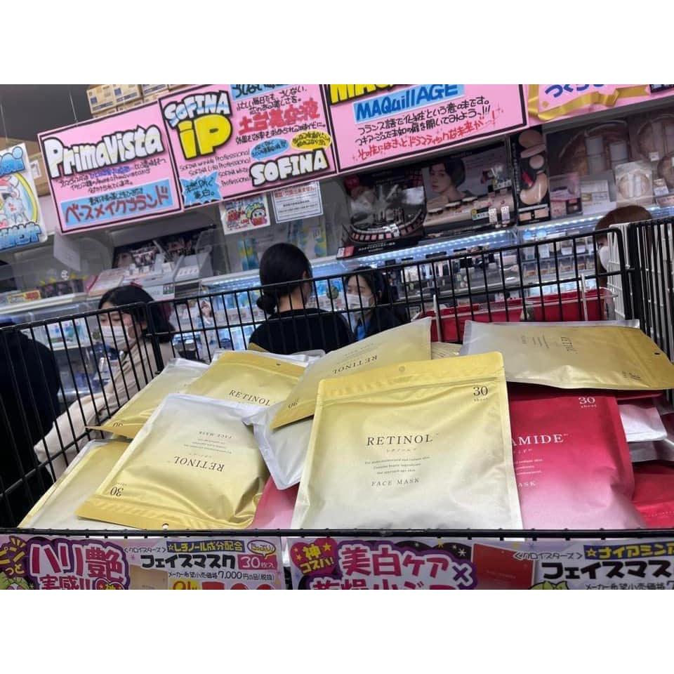 Mặt nạ Retinol và NIACINAME túi 30 miếng Nhật Bản