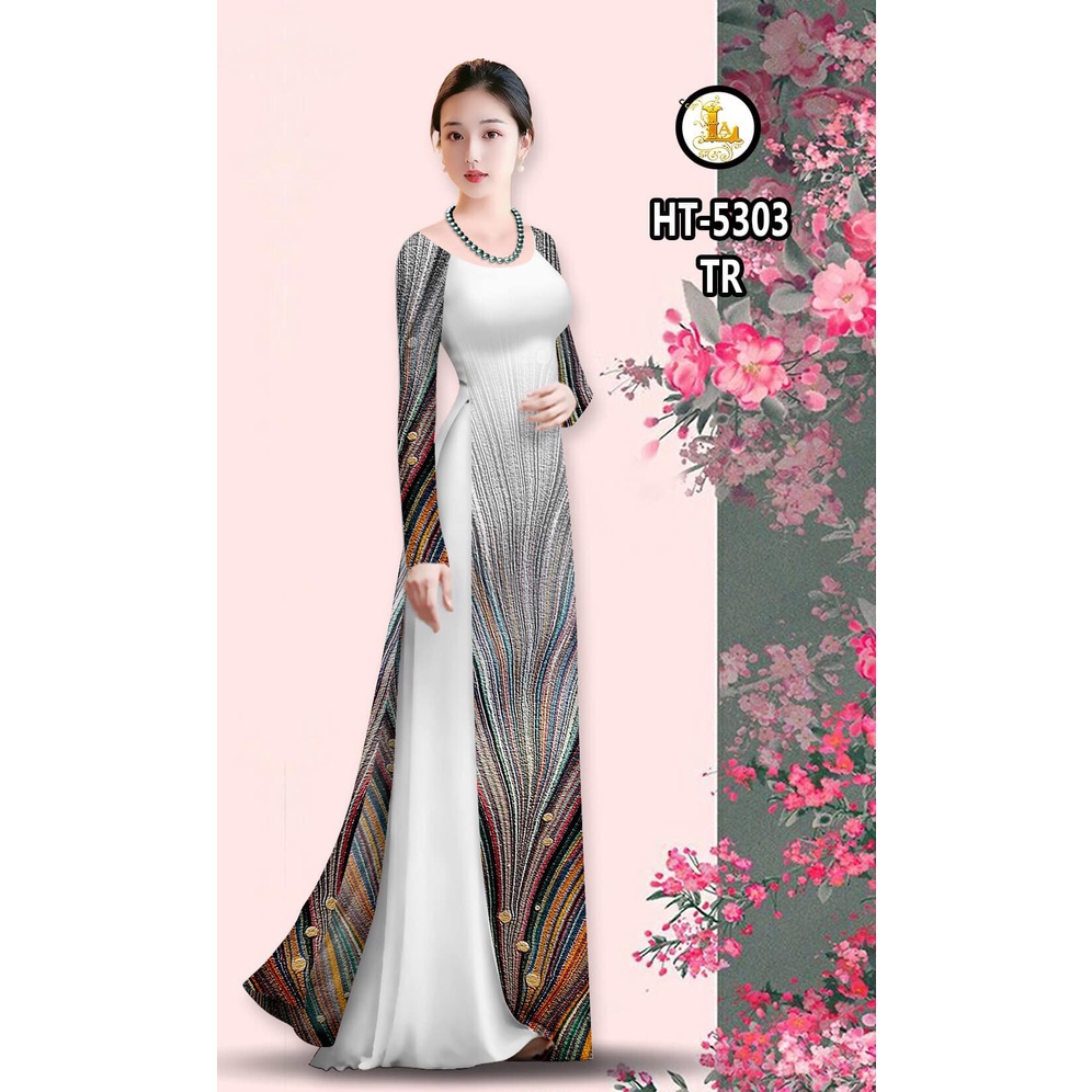 Vải may áo dài họa tiết 3D kim tuyến, mẫu trung niên rất sang