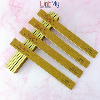 Dũa móng bột dũa móng gel dũa scarlett nhám vàng kiểu vuông nhỏ độ nhám 80/80