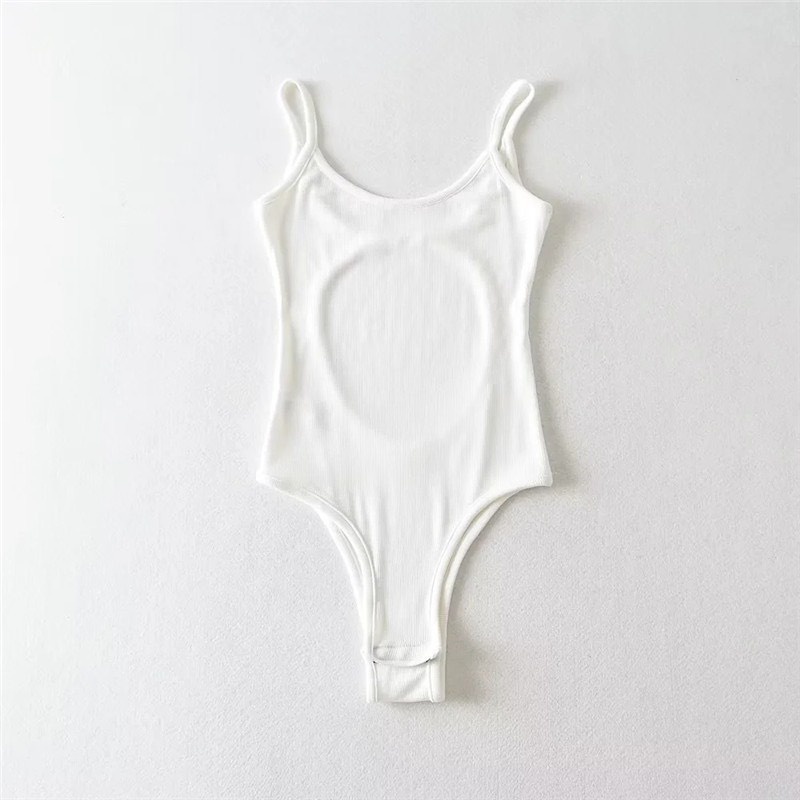 Bodysuit Hai Dây Khoét Lưng, Đính Khuyên Tròn Vải Borip Cotton Loại I | BigBuy360 - bigbuy360.vn