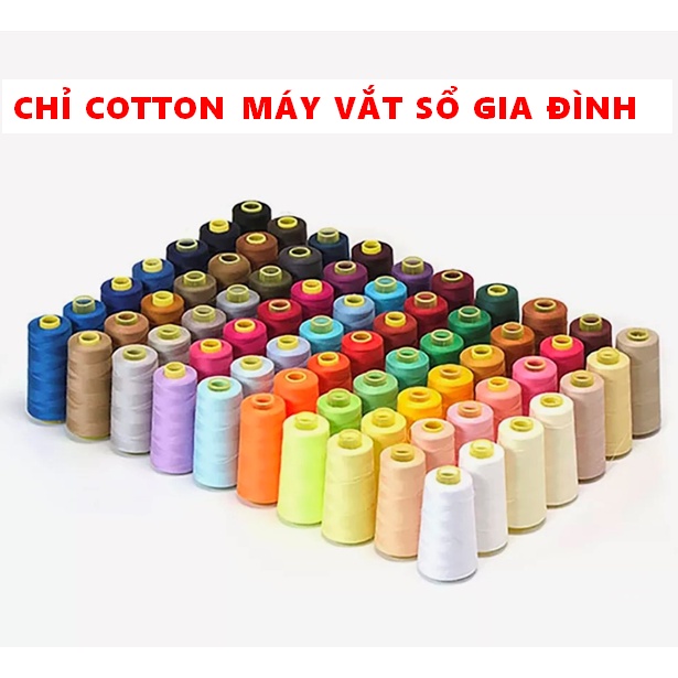 Chỉ máy vắt sổ gia đình cuộn nhỏ,Chỉ cotton (chỉ tơ cuộn nhỏ)