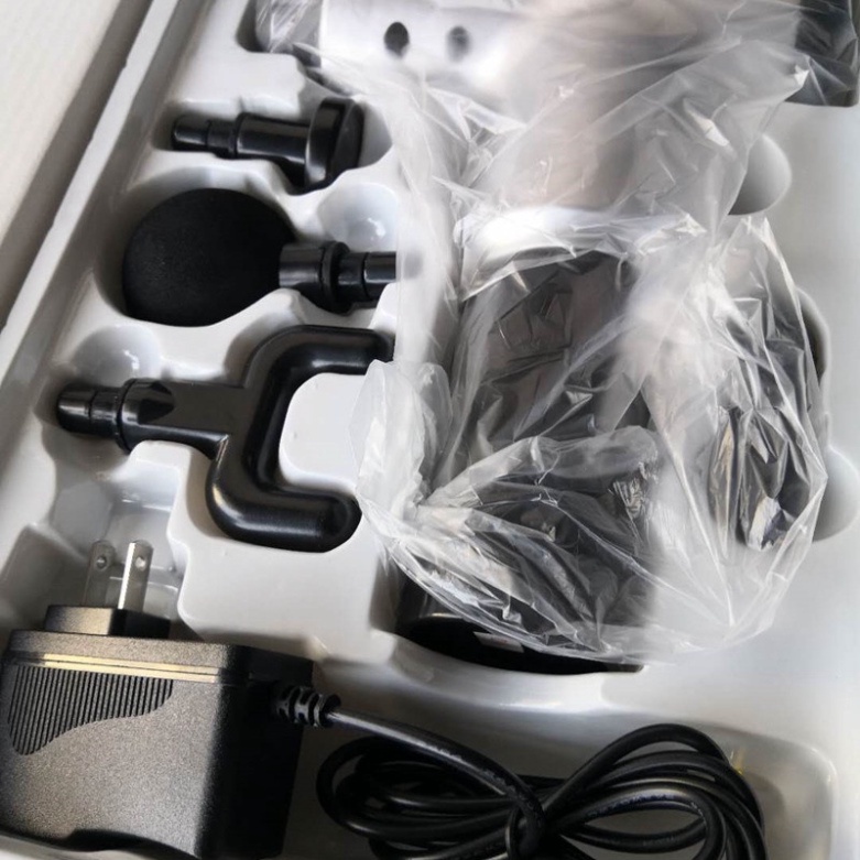 Máy massage cầm tay 4 đầu 6 chế độ - súng massage trị nhức mỏi vai gáy, đau giãn cơ DL5