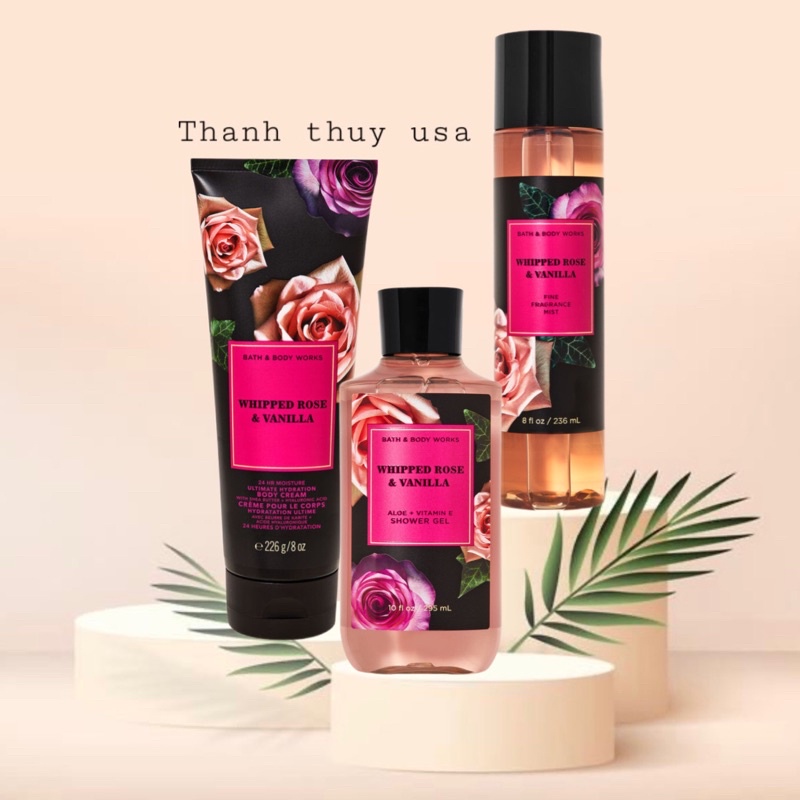 Combo Sản Phẩm Sữa Tắm - Lotion - Xịt Thơm Body Mist Toàn Thân Bath & Body Works