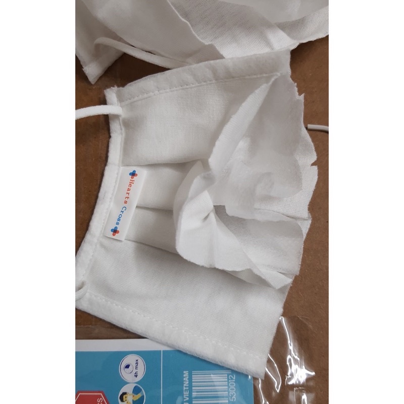 Thùng 500 chiếc khẩu trang vải xuất Pháp heartcross