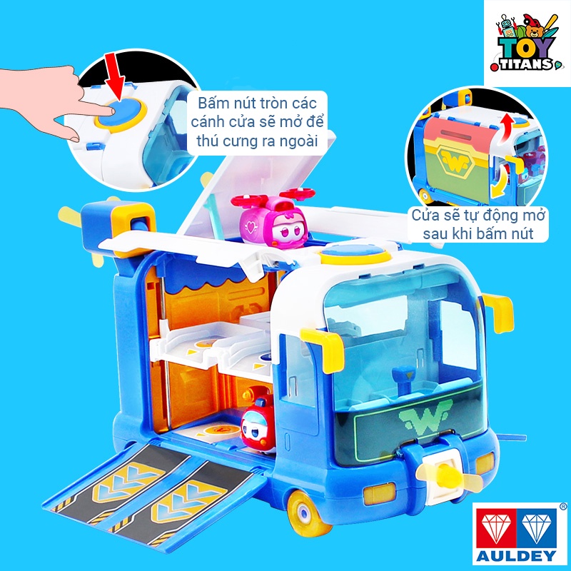 Đội bay siêu đẳng SUPERWINGS - Xe Thú Cưng Siêu Cấp - Chứa được 10 thú cưng siêu cấp cho bé mang đi dễ dàng