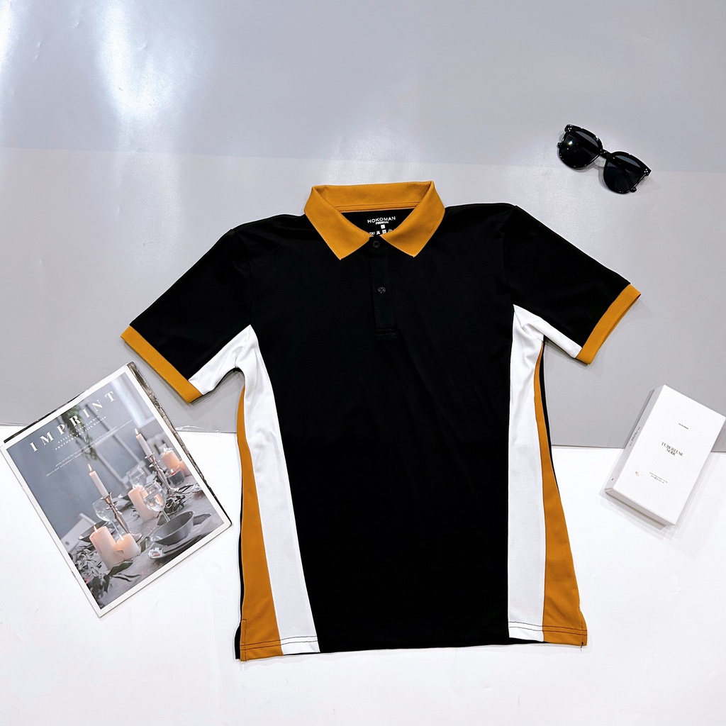 (Săn Sale) Áo thun nam cổ bẻ , tay ngắn , họa tiết đơn giản , lịch sự , nam tính phong cách hàn quốc cho anh em