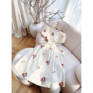 BIGSIZE ĐẦM HOA DÀI CỔ TRÒN MAXI
