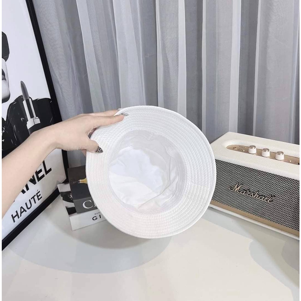 Mũ Bucket PRADA vải dù mạc sắt siêu xinh 3 màu Hayna Hats - M104