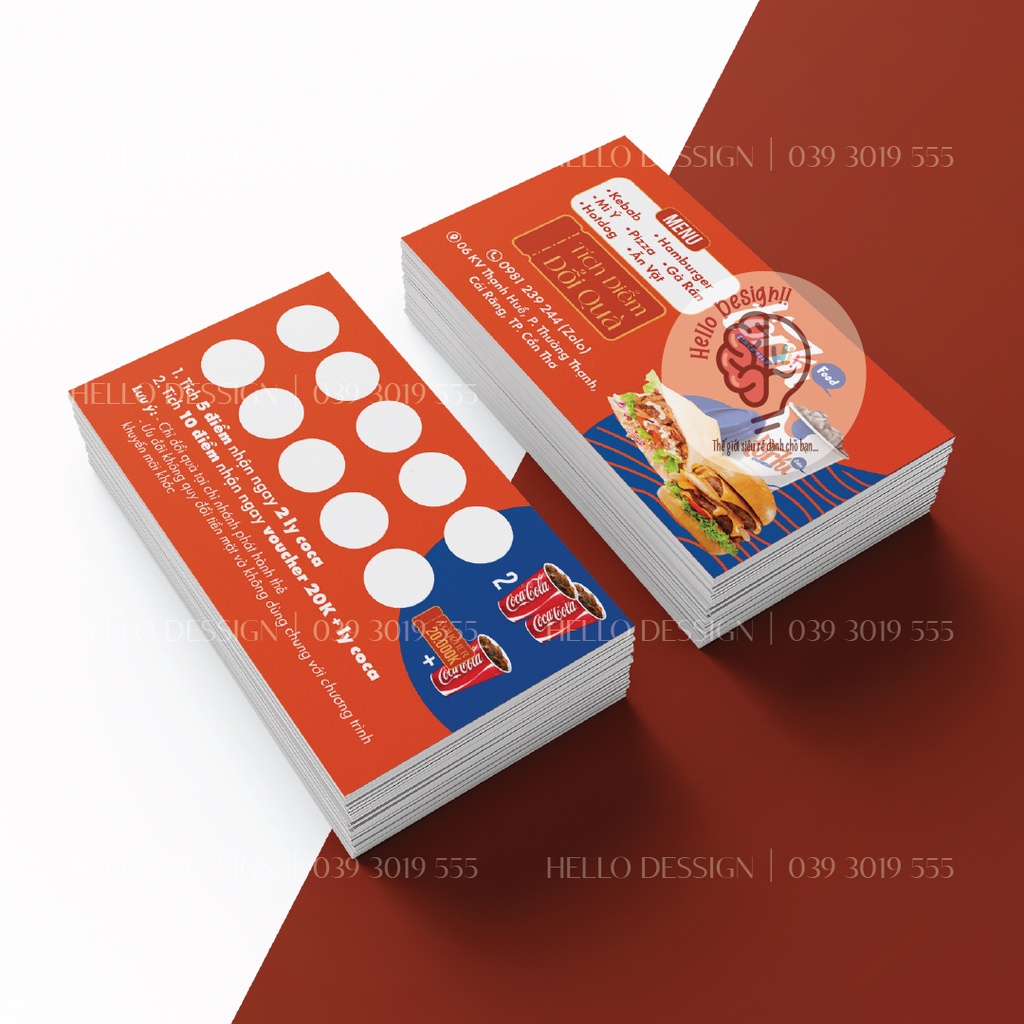 500 Thẻ Tích Điểm Cho Shop Quần Áo, Quán Ăn, Quán Trà Sữa Thiết Kế Theo Yêu Cầu