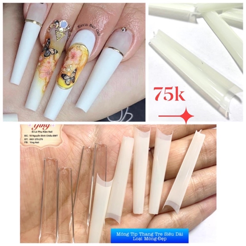 Móng Tip Thang Tre Siêu Dài.Loại mỏng đẹp.600 móng