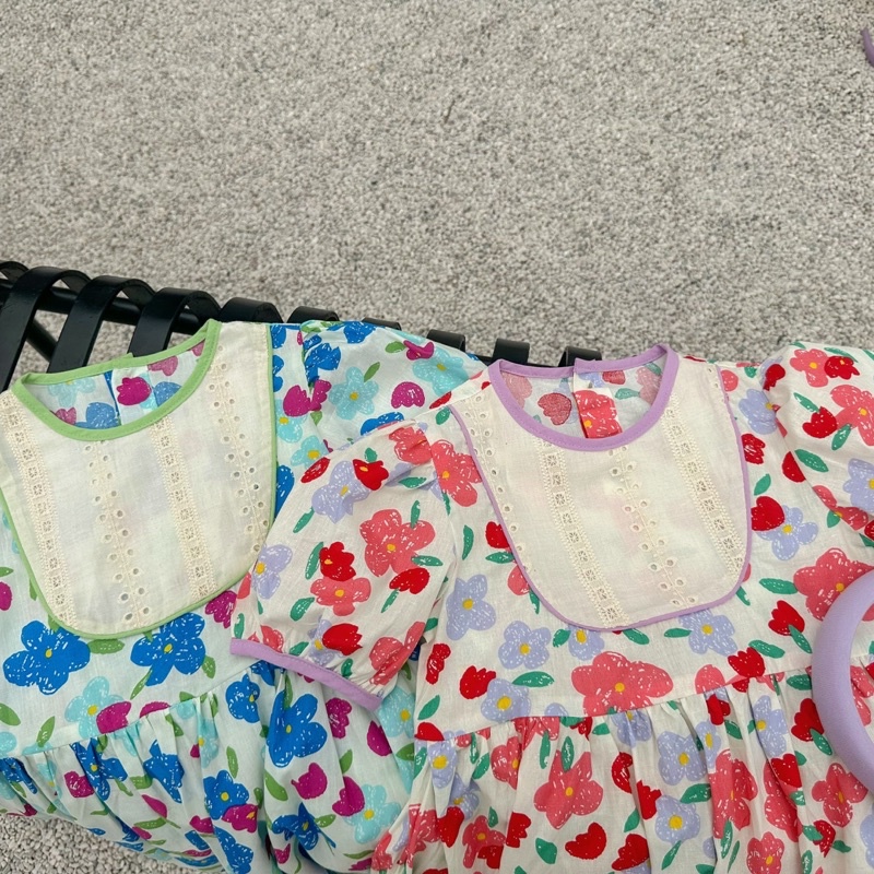 Váy Bé Gái CELINA V19 Đầm Trẻ Em Chất Liệu Thô Cotton Cao Cấp Thiết Kế Kiểu Dáng Vintage Xinh Xắn