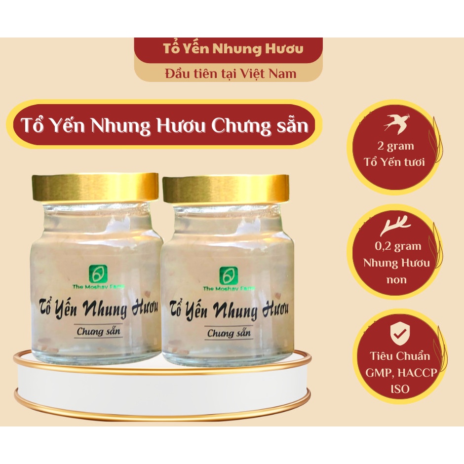Block 6 hộp Anbinest Tổ Yến Nhung hươu, bồi bổ sức khỏe cho người ốm, người già, người kém ăn mất ngủ