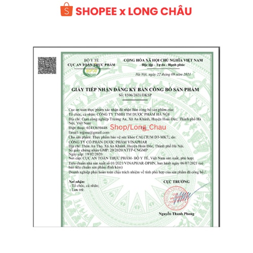 Viên uống Calcium D3 MK7 – Hộp 100 viên