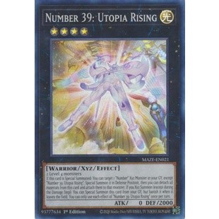 Thẻ bài yugioh number 39: utopia rising - maze-en021 - super rare 1st edition
