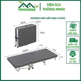 Giường gấp gọn thông minh KT 18022, giường xếp văn phòng giường ngủ gấp gọn Pehouse68