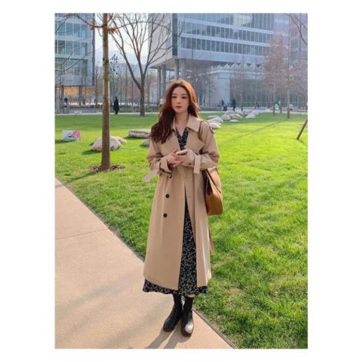 Áo Khoác Nữ Dáng Dài Thời Trang Phong Cách Hàn Quốc