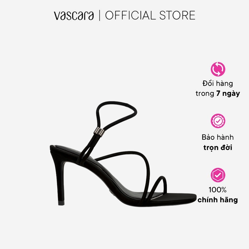Vascara Giày Sandal Velvet Cao Gót Quai Mảnh - SDN 0750