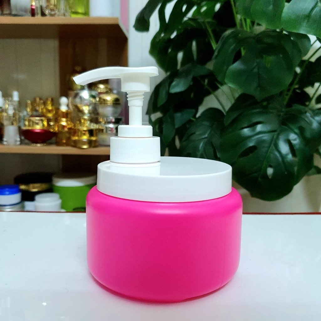 Hủ kem mẫu mới, nắp có vòi - 400g, nắp trắng, có vòi
