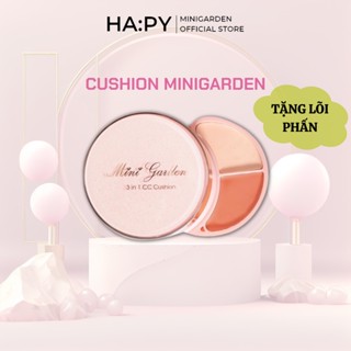    Tặng Lõi Phấn   MINI GARDEN 3 IN 1 CC CUSHION - Phấn Nước Mini Garden 3 Trong 1 SPF 40+ PA+++ 