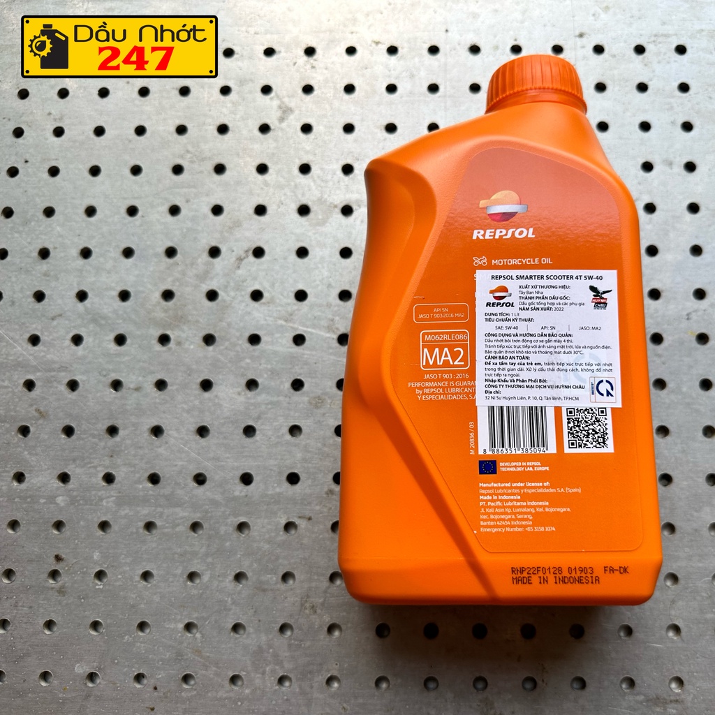 Dầu nhớt xe tay ga Repsol Smarter 5w40 1L