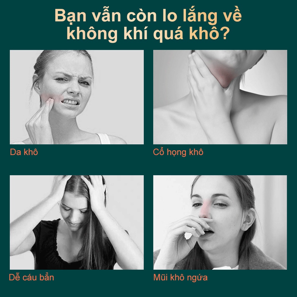 Máy Xông Tinh Dầu Mini phun sương tạo ẩm ,Máy khuếch tán tinh dầu dùng làm phòng ngủ dung tích Dung Tích LỚN 2 LÍT 09